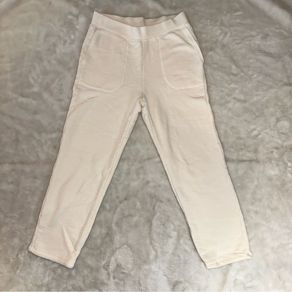 Madewell Cream Textured Lounge Pants Size Small